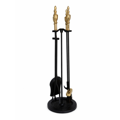 Набор каминный EVEREST K81-АВ античная латунь черный