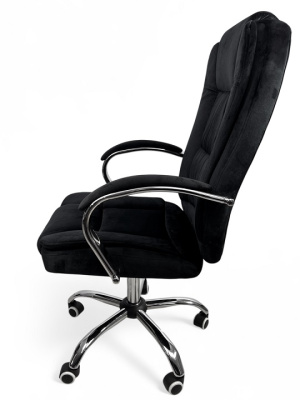 Кресло с регулировкой высоты Calviano Bravo черный велюр 