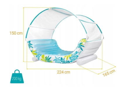 Надувной мега матрас с навесом Тропический лаундж Intex 56294EU