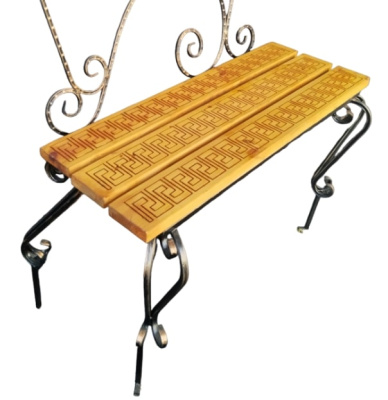 Скамейка греческая со спинкой С74 Саниджи