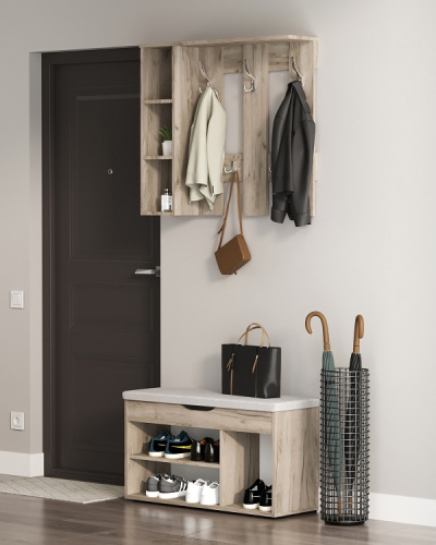 Банкетка Норд СН-122.08 дуб крафт серый 