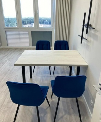 Стол Прага 160х80 дуб белый металл белый 