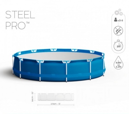 Каркасный бассейн Bestway Steel Pro Max 5612E с фильтр-насосом