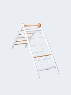 Детский спортивный комплекс Perfetto sport Scala in legno 2 bianco-naturale PS-118