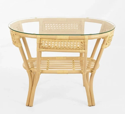 02/15 IND Стол овальный стекло натуральный 