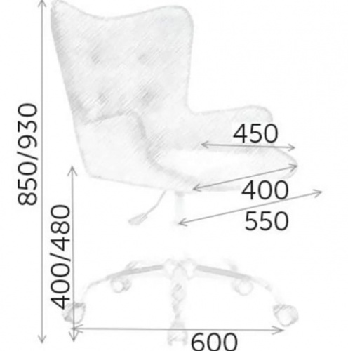 Кресло BELLA БЕЛЛА velvet бежевый 