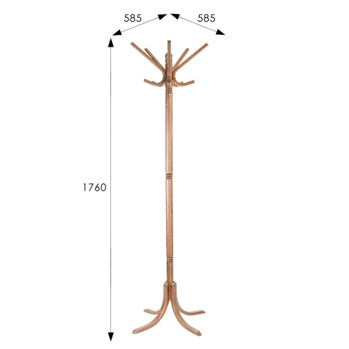 Вешалка напольная В 8Н светло-коричневый 