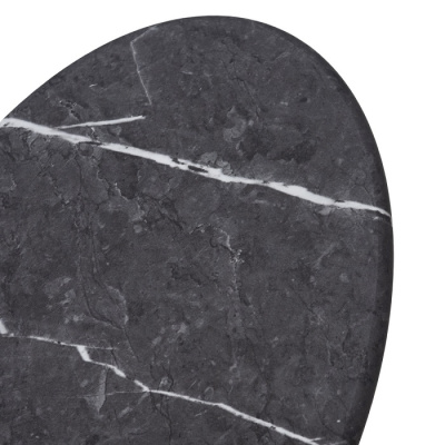 Стол приставной овальный МеталлАрт М015 черный мрамор 