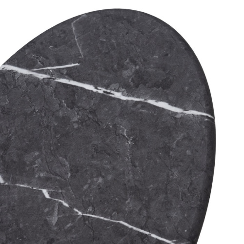 Стол приставной овальный МеталлАрт М015 черный мрамор 