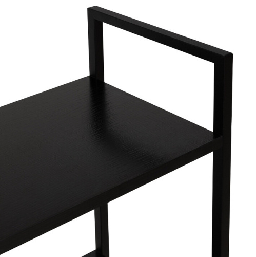 Стеллаж Leset Стилвуд 23 широкий 3 полки черный 