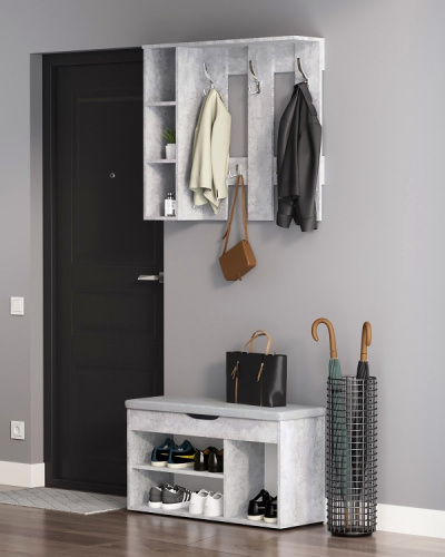 Банкетка Норд СН-122.08 бетон спаркс лайт 