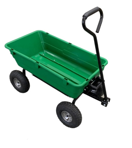 Садовая тележка-самосвал зеленая G202