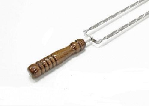 Шампур с деревянной ручкой двойной кованный 1 шт 40 см
