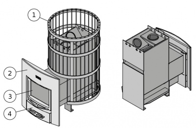 Дровяная печь Harvia Legend 300 Duo Telescope