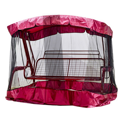 Москитная сетка универсальная АМС эконом с бордовым воланом 2200 на 1450