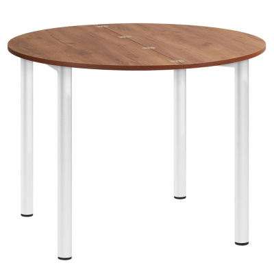 Стол-консоль Далис 2 дуб табачный металл белый 