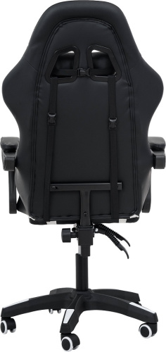 Вибромассажное кресло Calviano 1584 черно-белое PU 