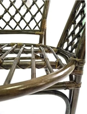 IND Кресло Багама олива подушка коричневая 