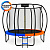 Батут AMETIST PRO Inside D312-10FT Blue Orange