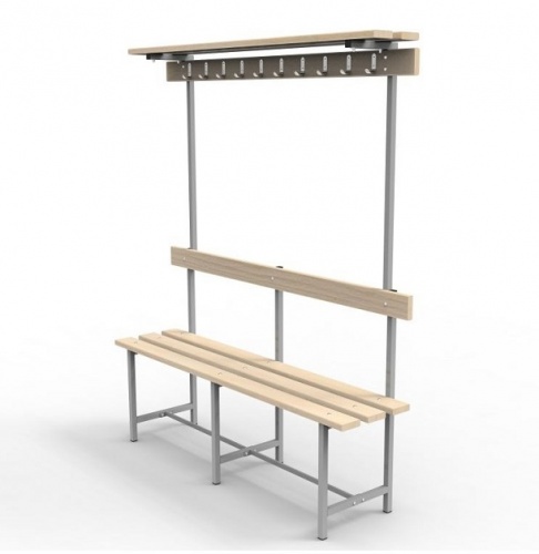 Скамья СВТ-8 с крючками полкой 