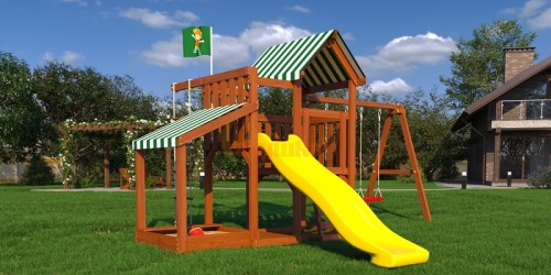 Детская площадка для дачи Савушка TooSun 3 Plus с песочницей