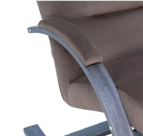 Кресло-качалка Leset Милано венге текстура Velur V23