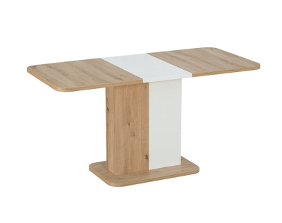 Стол обеденный SIGNAL NEXT раскладной дуб артизан белый мат 