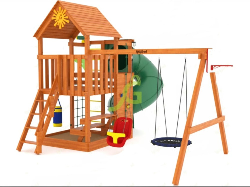 Детская площадка IgraGrad Крафт Pro 3 с трубой