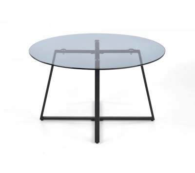 Стол журнальный HALMAR ZELDA дымчатый/черный 