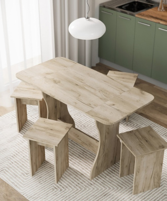 Обеденная группа Остин СН-130 дуб крафт серый 