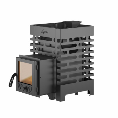 Печь для бани ASTON 12 стекло с баком на трубе 50л (AISI 439)