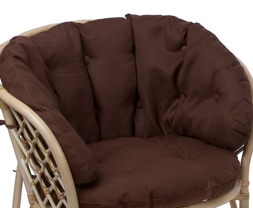 IND Комплект Багама дуэт натуральный подушка коричневая овальный стол 