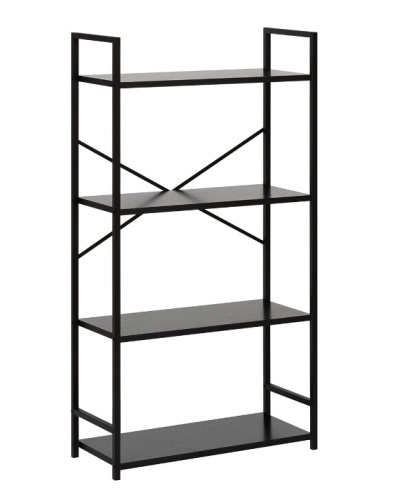 Стеллаж Leset Стилвуд 24 широкий 4 полки черный 