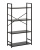 Стеллаж Leset Стилвуд 24 широкий 4 полки черный Стеллаж Leset Стилвуд 24 широкий 4 полки черный