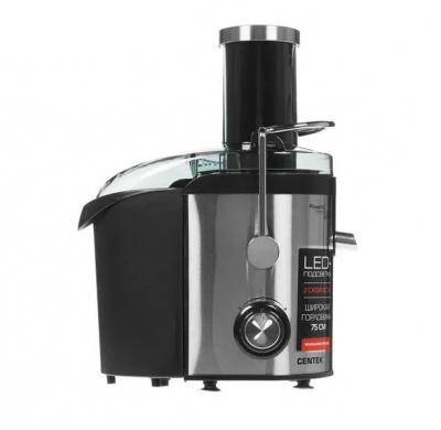 Соковыжималка Centek CT-1215 черный сталь