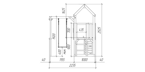 Детская площадка для дачи Савушка TooSun 15 салатовый