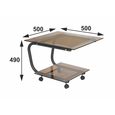 Стол журнальный Дуэт 9 черный 