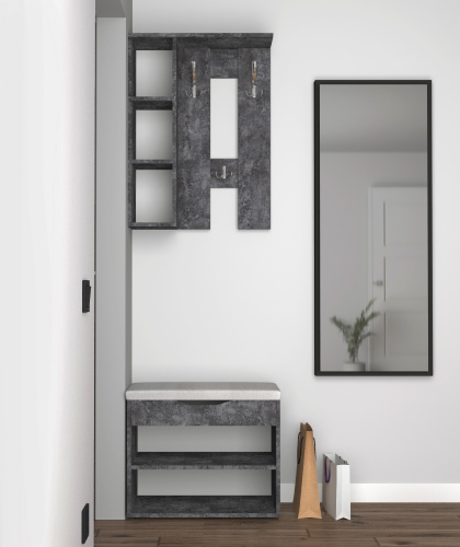 Вешалка настенная Артём-Мебель СН-100.44 бетон спаркс 