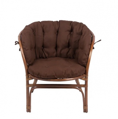 IND Кресло Багама миндаль подушка коричневая 