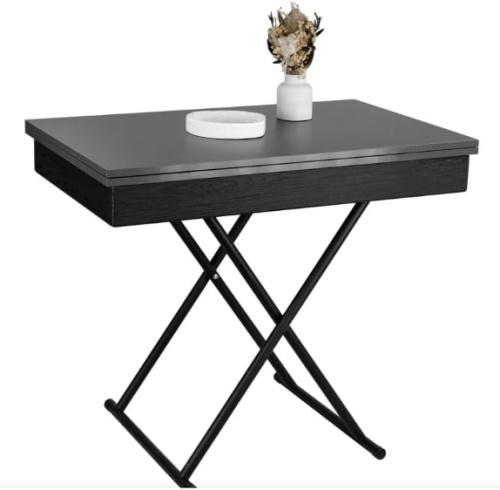 Стол трансформер Лерон графит темный черный 
