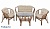 IND Комплект Багама 1 с диваном овальный стол миндаль