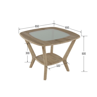 Стол журнальный Мельбурн дуб сонома 