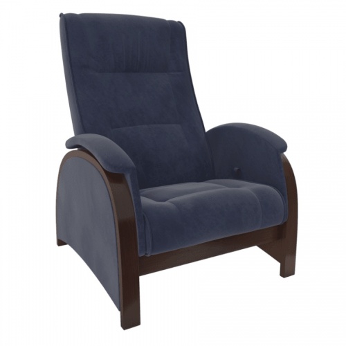 Кресло глайдер Balance-2 Denim blue, орех