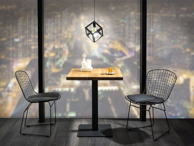 Стол обеденный SIGNAL PURO 60 дуб/черный 