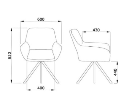 Кресло VIRGINIA темно-серый 