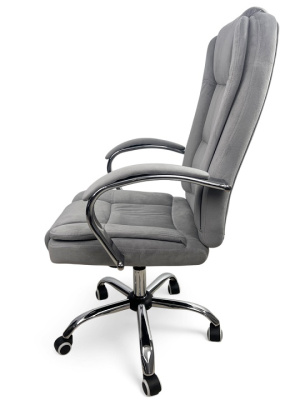 Кресло с регулировкой высоты Calviano Bravo серый велюр 