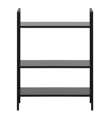 Стеллаж Leset Стилвуд 23 широкий 3 полки черный 