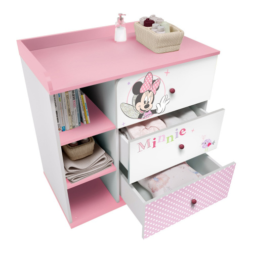 Комод Polini Kids Disney baby 5090 Минни Маус-Фея белый/розовый 