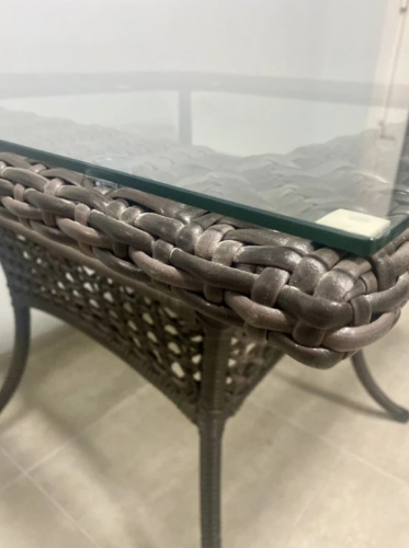 Стол обеденный квадратный DECO 90х90 серо-коричневый