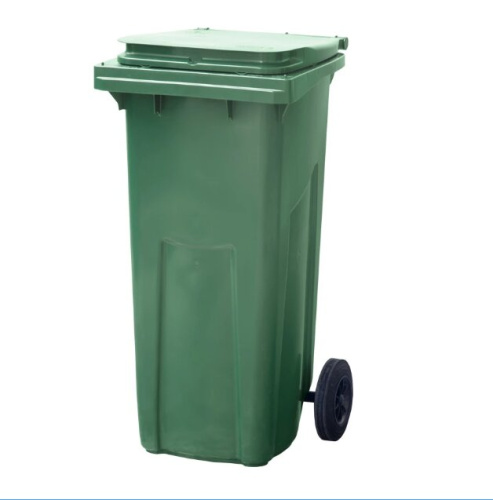 Мусорный контейнер 120л на колесах зеленый